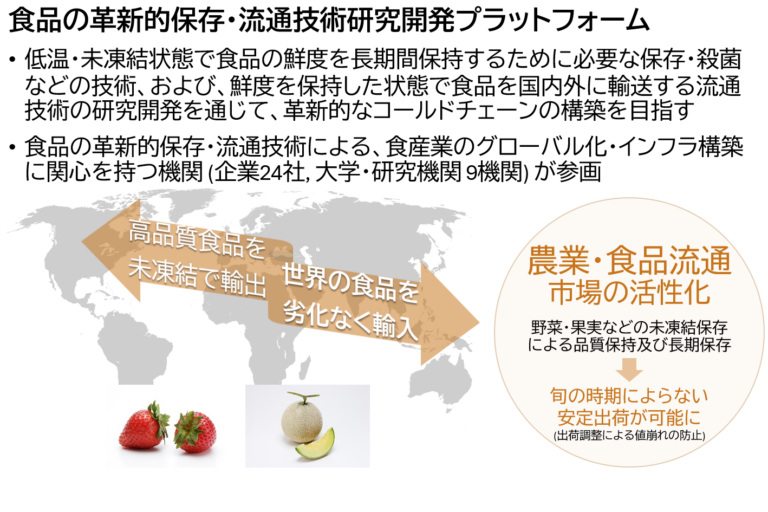 食品の革新的保存・流通技術研究開発プラットフォーム / 複数コンソーシアム